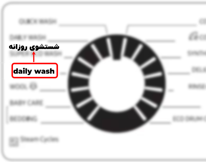 معنی daily wash در لباسشویی