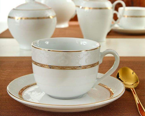 سرویس چای خوری چینی زرین ایران مدل هدیه طلایی درجه عالی