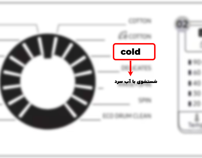 معنی cold در لباسشویی